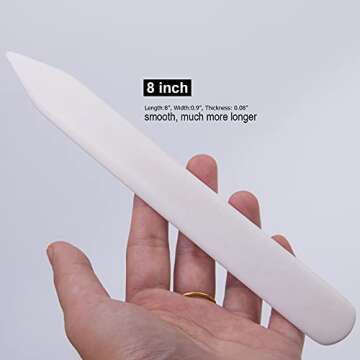 VENCINK 8 inch Genuine Bone Folder for Crafting and Bookbinding