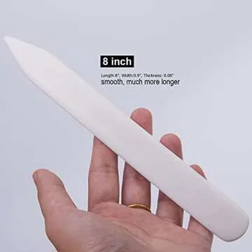 VENCINK 8 inch Genuine Bone Folder for Crafting and Bookbinding