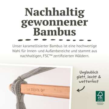 LA SIESTA King Domingo Swing Chair - Weatherproof Comfort