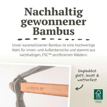 LA SIESTA King Domingo Swing Chair - Weatherproof Comfort