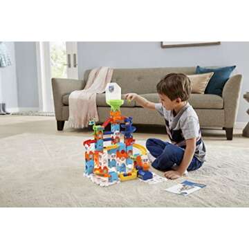 VTech Marble Rush, Marble Course Set – S100 Adventure Set – Construction – for Ages 4 Years and above – French Version