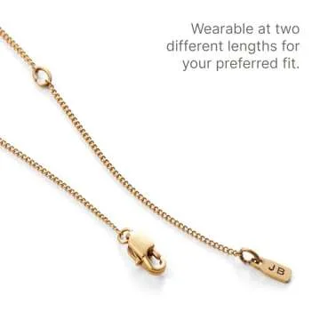 JENNY BIRD Letter A Monogram Initial Pendant Necklace | High Polish Gold, Lobster Clasp | Sleek, Chunky Designer Jewelry for Women