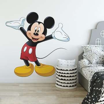 RoomMates Mouse RMK1508GM: Mickey & Friends Peel & Stick Giant Wall Decal, One Size