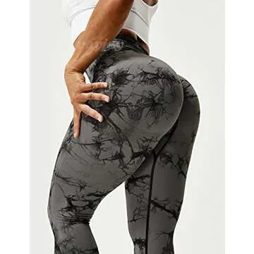 VOYJOY Seamless Leggings for Women High Waist Yoga Pants Scrunch Butt Lifting Elastic Tights Black Gray