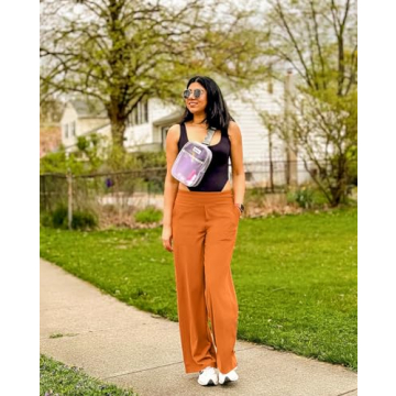 Comfortable Women’s Wide Leg Yoga Dress Pants with Pockets