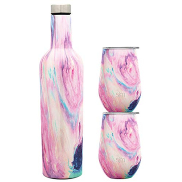 Simple Modern Wine Tumbler & Bottle Bundle | Two 12oz Insulated Wine Tumbler and One 25oz Bottle | G...