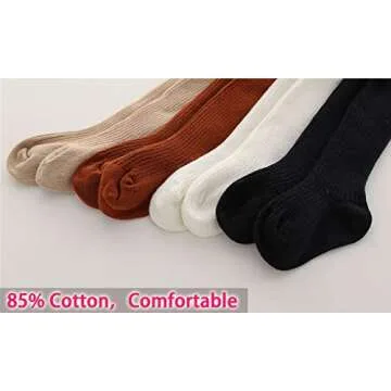 CECORC Baby Tights – Thick Toddlers Girl Leggings– Cable Knit Cotton Stockings, 6-12 months, mar...