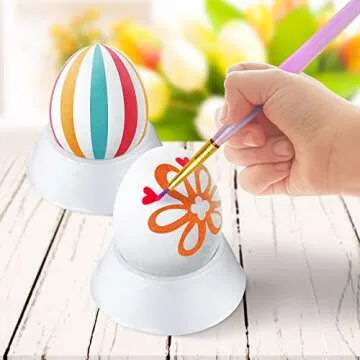 SpringFlower White Easter Eggs Painting Kit - 24 Paintable Eggs