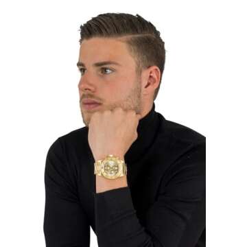 Invicta Pro Diver Men's Wrist Watch Stainless Steel Quartz Champagne Dial - 1774