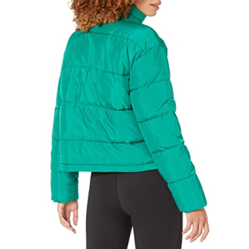The Drop Women's Ari Cropped Puffer Jacket, Ultramarine Green, L