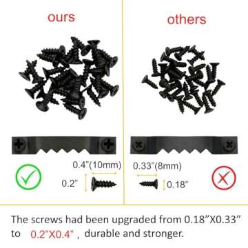 EesTeck 50 Pack Small Sawtooth Picture Hangers Steel Picture Hanging Picture Frames Hangers with Scr...