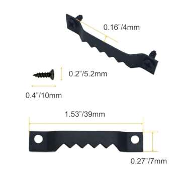 EesTeck 50 Pack Small Sawtooth Picture Hangers Steel Picture Hanging Picture Frames Hangers with Screws Picture Hang Solutions, for Hanging Clock Paintings Artwork Picture Frame Hook Photos (Black)