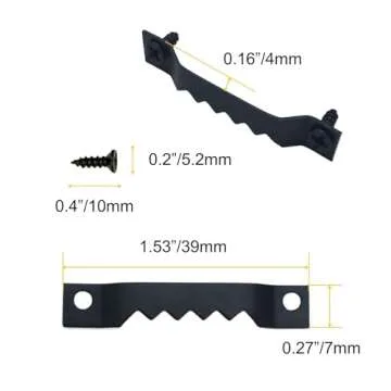 EesTeck 50 Pack Small Sawtooth Picture Hangers Steel Picture Hanging Picture Frames Hangers with Screws Picture Hang Solutions, for Hanging Clock Paintings Artwork Picture Frame Hook Photos (Black)