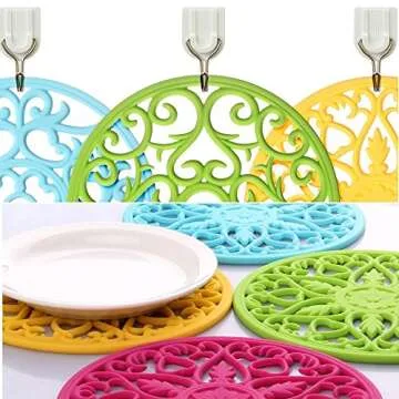 Premium Silicone Trivets Set for Hot Dishes - Safe & Durable