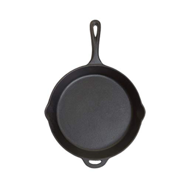 Camp Chef SK10 10" Skillet: Preseasoned Cast Iron Cookware with Comfort Grip Handles