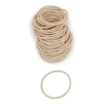 Heliums Thin Hair Elastics - Beige Blonde - 2mm Hair Ties for Thin Hair, 1.75 Inch, Medium Hold No D...