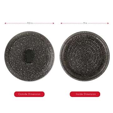 Dexas Microwavable XL Tortilla Warmer 9.5" Granite Pattern. Ideal for tortillas, breads, pancakes, pita bread, corn breads