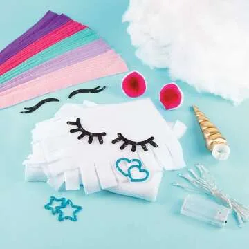 DIY Glowing Unicorn Pillow Crafts Kit for Kids