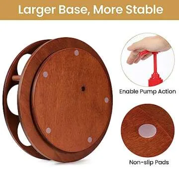 Large Rotating Coffee Syrup Organizer for 9 Bottles