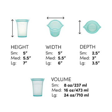 Zip Top Reusable Food Bags Set | Eco-Friendly Silicone Storage