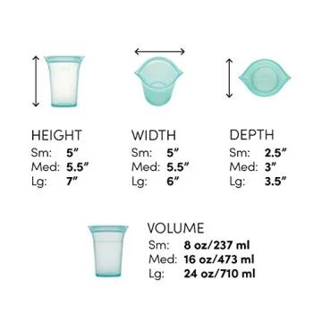 Zip Top Reusable Food Bags Set | Eco-Friendly Silicone Storage