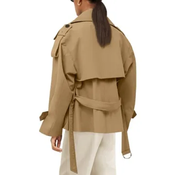Stylish Cropped Trench Coat for Versatile Fashion