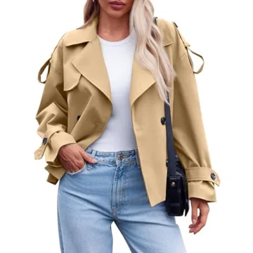 Stylish Cropped Trench Coat for Versatile Fashion