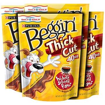 Purina Beggin' Strips Thick Cut Hickory Smoke Flavor Dog Treats - 40 Oz. Pouch