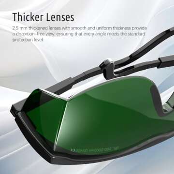 CARLANY IPL Glasses 200-2000nm, Laser Eye Safety Protection Googles Anti Fog UV400 Absorption Filter...