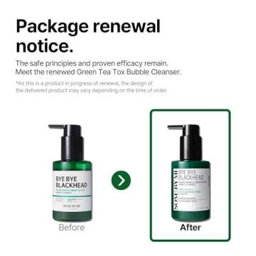SOME BY MI Bye Bye Blackhead 30 Days Miracle Green Tea Tox Bubble Cleanser - 4.23 Oz, 120g - Korean ...