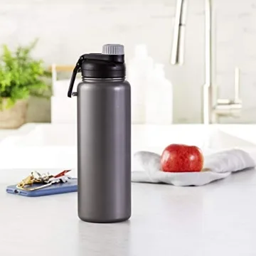 Stainless Steel 30 oz Insulated Water Bottle - Gray