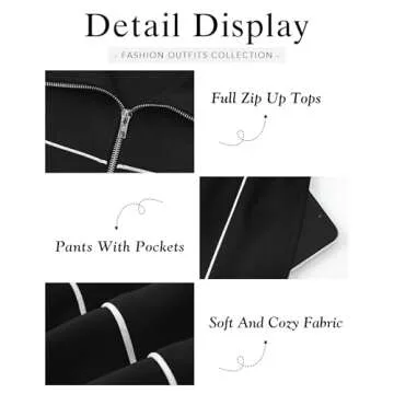 BTFBM Women's Stylish Two Piece Tracksuit for Fall