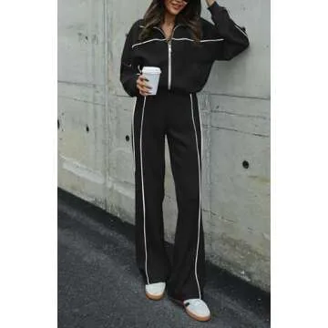 BTFBM Women's Stylish Two Piece Tracksuit for Fall