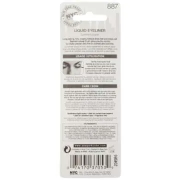 New York Color Liquid Eyeliner, Extreme Black 0.17 oz (Pack of 2)