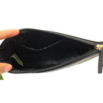 Kate Spade Ramey Greta Court Glitter Saffiano Leather Crossbody Bag Black