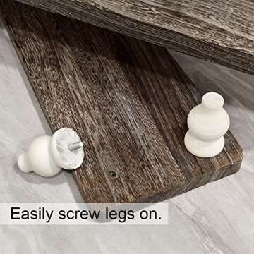 Ikee Design 2 Pcs Set Wooden Display Riser, Cupcake Dessert Display Riser, Countertop Centerpiece Dessert Serving Stand, Artificial Plant Stand for Garden Decor, Coffee Color