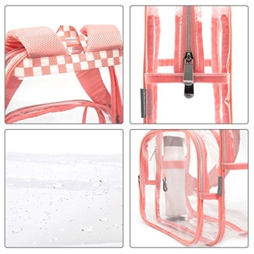 mommore Clear Backpack Durable Transparent School Bag