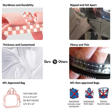 mommore Clear Backpack Durable Transparent School Bag