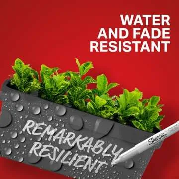 Sharpie Metallic Permanent Markers, Fine Tip Marker Set, Perfect Markers For Black Paper Or Dark Surfaces, Art Markers, Poster Markers, Silver, 12 Count