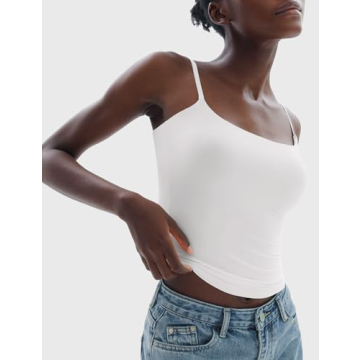 Stylish PUMIEY Women's White Tank Top for Summer Wear