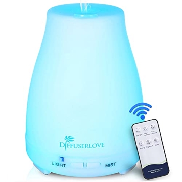 Diffuserlove Essential Oil Diffusers 200ML Remote Control Ultrasonic Mist Humidifiers BPA-Free Aroma...