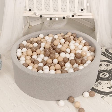 GOGOSO Safe Brown Ball Pit Balls for Kids 100pcs