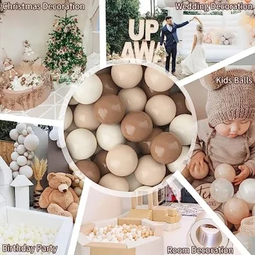 GOGOSO Safe Brown Ball Pit Balls for Kids 100pcs