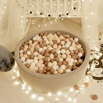 GOGOSO Safe Brown Ball Pit Balls for Kids 100pcs