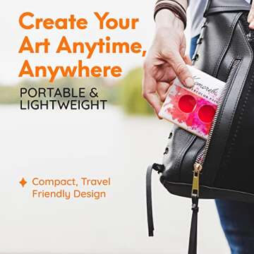 Mozart Neon Komorebi Watercolor Paint Set - Set of 6 Premium Glow Colors - Portable and Light Weight - Perfect for Artists, Students, Kids and Hobbyists.