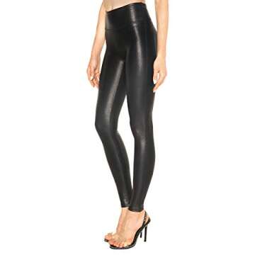 Tagoo Faux Leather Leggings for Women Tummy Control Dressy Leggings High Waisted Pleather Pants Disco Outfits