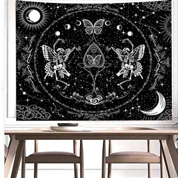 KJHL Skull Tapestry Large Gothic Butterfly Aesthetic