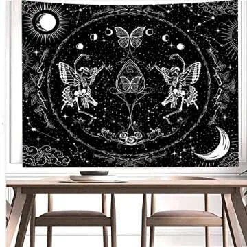 KJHL Skull Tapestry Large Gothic Butterfly Aesthetic