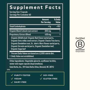 Gaia Herbs Menopause Support Daytime - Helps Maintain Hormone Balance and Well-Being for Women - wit...