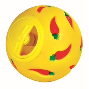 Wheeky Treat Ball Toy for Guinea Pigs, Rabbits, Hedgehogs and Other Small Pets, 7 cm, Yellow, Adjust...